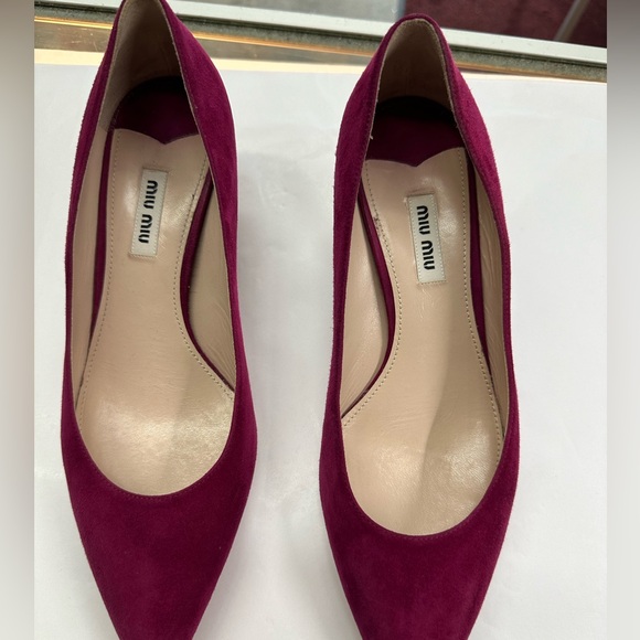 Magenta Miu Miu Kitten Heels - Picture 2 of 5